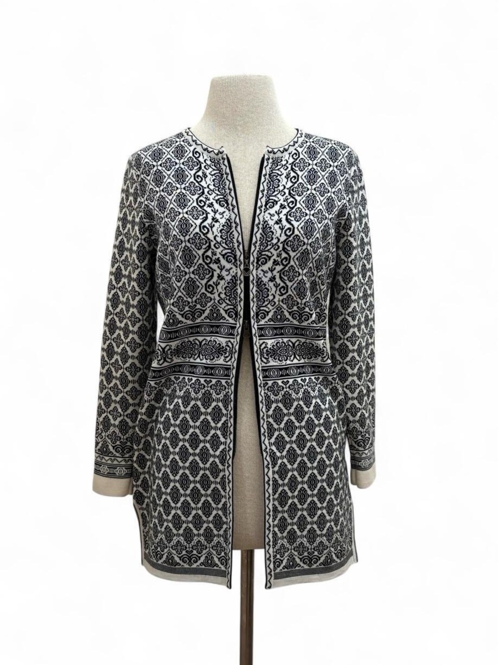 Dale of Norway $470 Merino Wool Ingeborg Geometric Fem Cardigan Sweater Sz Small